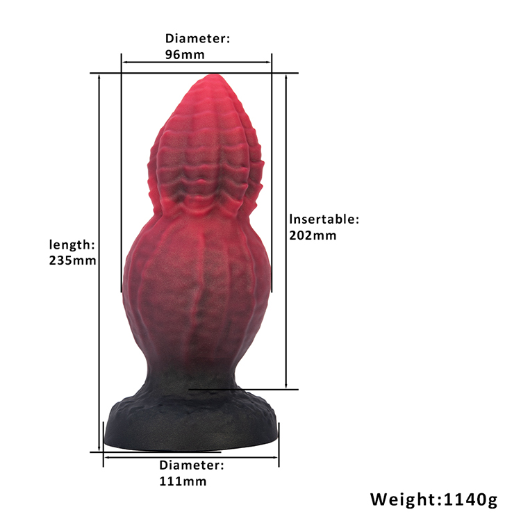 Masturbationsspielzeug-Dildo aus Silikon in verschiedenen Farben im K&uuml;rbis-Stil