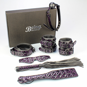 7PSC Set bondage per giocattoli per adulti Kit regalo BDSM con diamanti viola da 7 pezzi per coppie