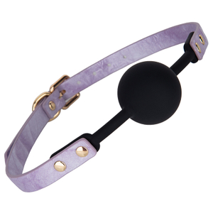 PU-Leder SM Sexspielzeug f&uuml;r Erwachsene f&uuml;r Fetisch und Paare, lila, Silikon, SM-Sicherheitsgurt, Mund-Plug-Ball