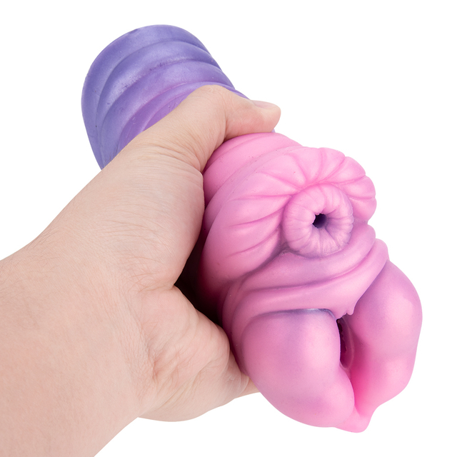 Beliebte, hei&szlig; verkaufte m&auml;nnliche Masturbationstasse mit Alien-Monster-Design, realistische, weiche Silikon-Analschale f&uuml;r M&auml;nner