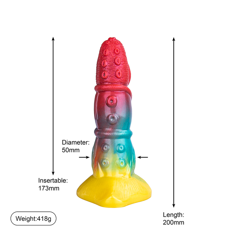 Dildo del drago cattivo con stampa a trasferimento termico