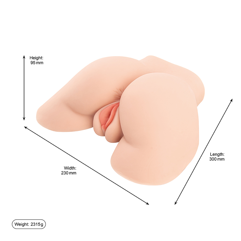 2 in 1 bambola del sesso per uomini con culo grosso 3D con culo grasso anale realistico