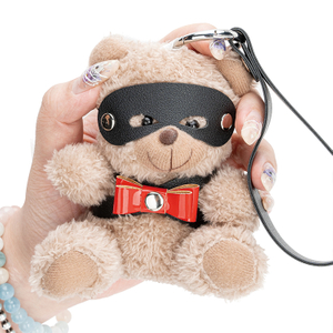 Sleutelhanger PU-leer BDSM-beer met strik