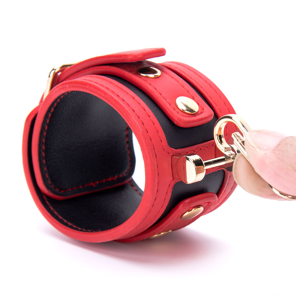 BDSM terughoudendheid PU lederen handboeien SM bondage erotisch speelgoed voor volwassenen
