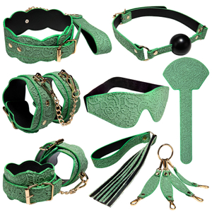 7PCS groene vrouwelijke bondagekit sexy paar volwassen speelgoed voor bondagespel aanwezig cadeau premium bdsm bondageset