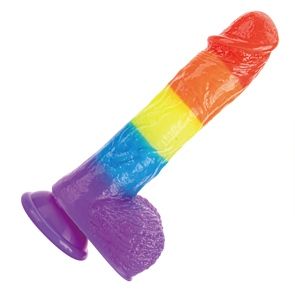 Bunter Regenbogen Soft Jelly Echter Penisdildo weibliche Masturbation 