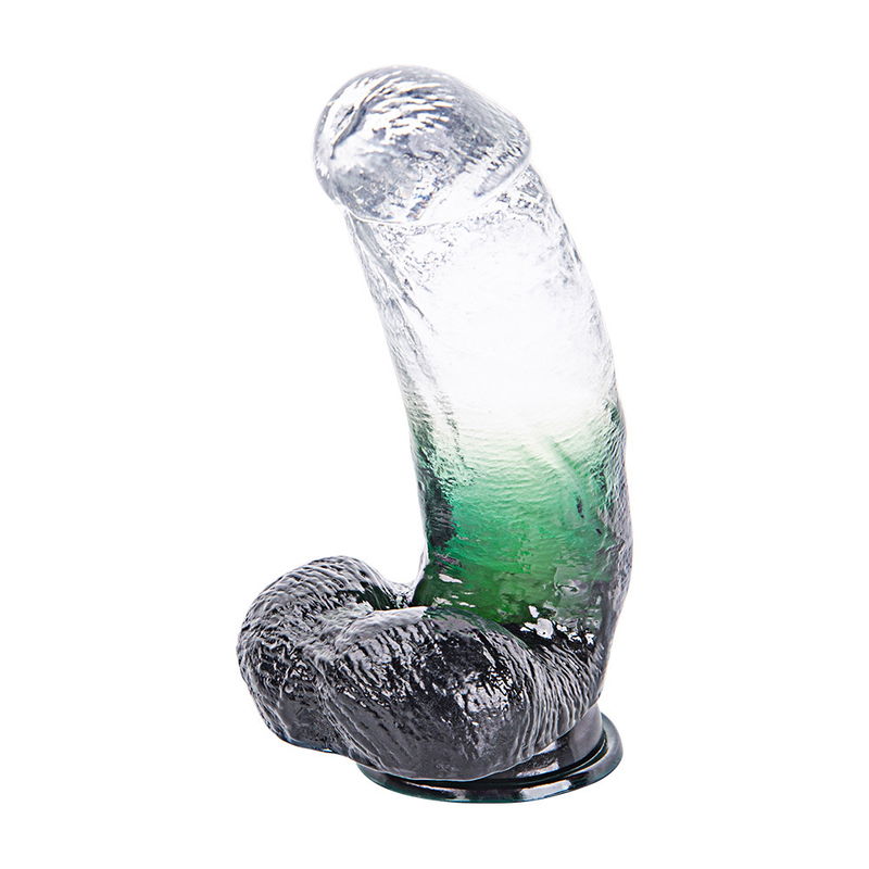 Dildo solido in gelatina TPR con colori sfumati