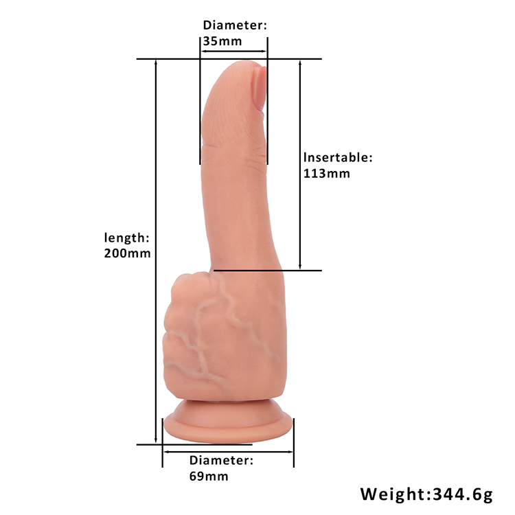 Dildo adulto in silicone materiale sicuro per il pollice