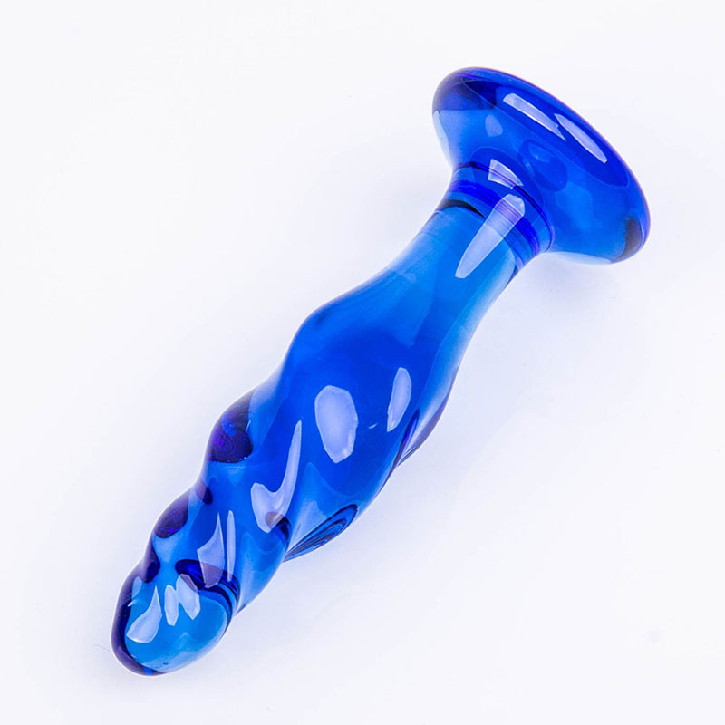 高品質ソフト防水ブルー PVC 小型アナルトレーナーバットプラグアナルマッサージャー大人の大人のおもちゃ