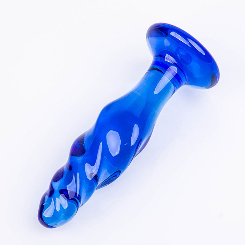 高品質ソフト防水ブルー PVC 小型アナルトレーナーバットプラグアナルマッサージャー大人の大人のおもちゃ