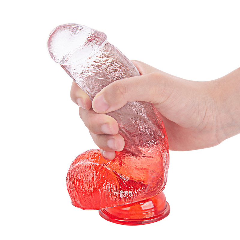 Dildo solido in gelatina TPR con colori sfumati