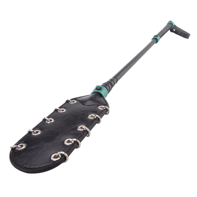 Coppia di feticci SM Miglioramento del dolore Pelle Punte in acciaio inossidabile Sculacciata Paddle Flogger Butt Slapper