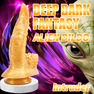 Herrenspielzeug f&uuml;r Erwachsene, Fantasy-Gold-Alien-Dildo, Tierdildos mit buntem Monster-Design