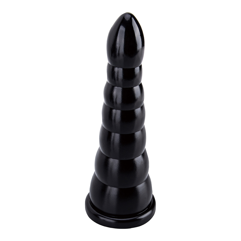 Lebensechter k&uuml;nstlicher Penisdildo, gro&szlig;es weiches schwarzes Fleischdesign mit PVC-Analplug f&uuml;r Frauen