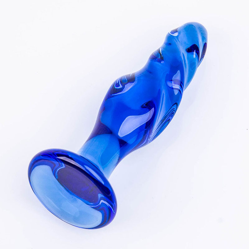 高品質ソフト防水ブルー PVC 小型アナルトレーナーバットプラグアナルマッサージャー大人の大人のおもちゃ