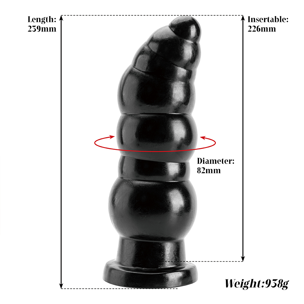 Enorme PVC anale pluggen voor dames en heren, grote zwarte dildo's bij Adult Sex Toy Shop