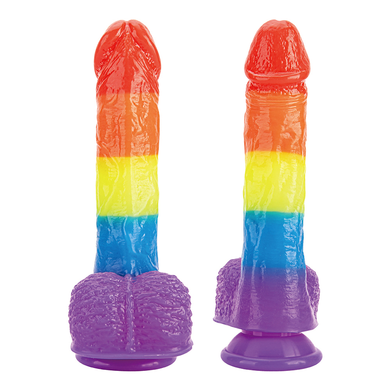 Bunter Regenbogen Soft Jelly Echter Penisdildo weibliche Masturbation 