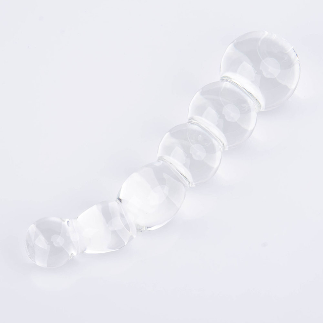 Grote mooie kristallen Bendy Twist dubbele glazen anaalplug