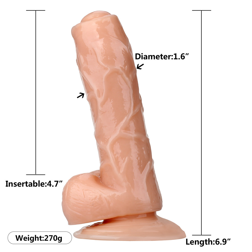 Realistico pene in gomma morbida e forte per donna