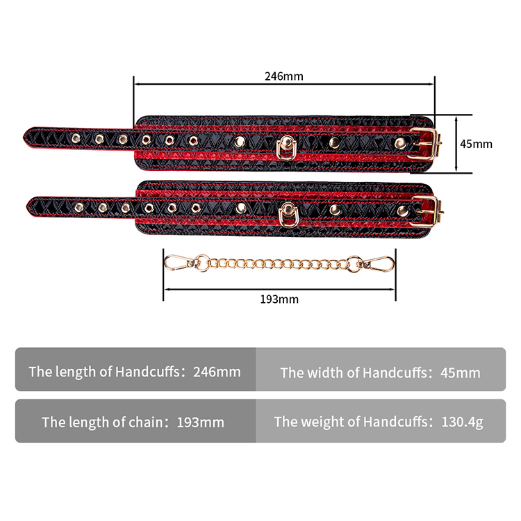 Premium-PU-Leder-Handschellen, erotisches Spielzeug f&uuml;r Erwachsene, f&uuml;r Paare, BDSM-Fesseln, SM-Bondage