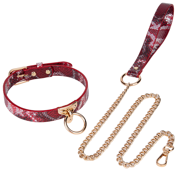 Kit Bondage Collare Femminile e Catena: Set BDSM Gotico Regalo Punk di Carnevale per Giochi di Coppia