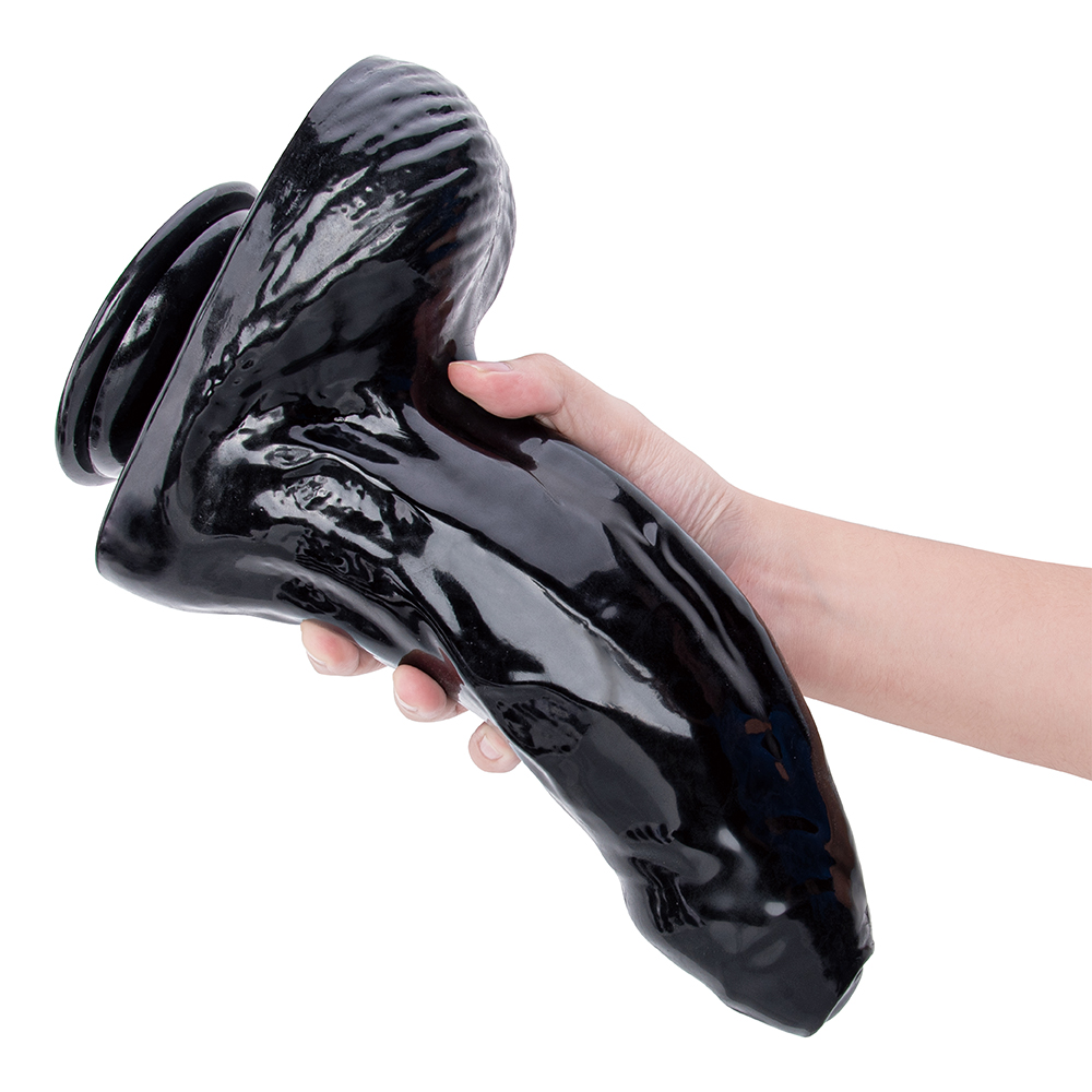 大きくてリアルな柔らかい黒いディルド