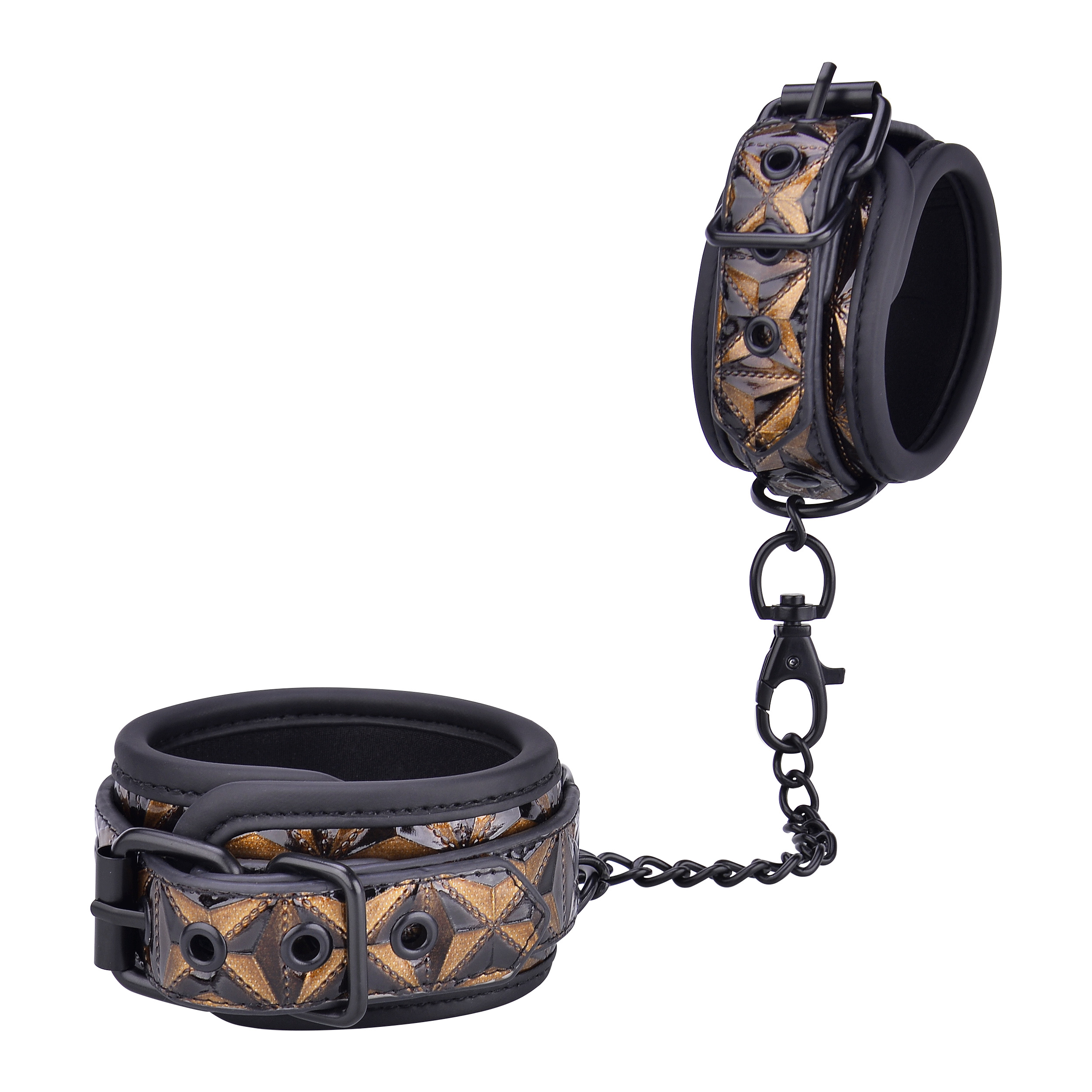 7PSC Orange Diamond Pattern Bondage Kit, ein 7-teiliges Set, das entwickelt wurde, um Paaren die lebhaftesten Fetischfantasien zu entfesseln