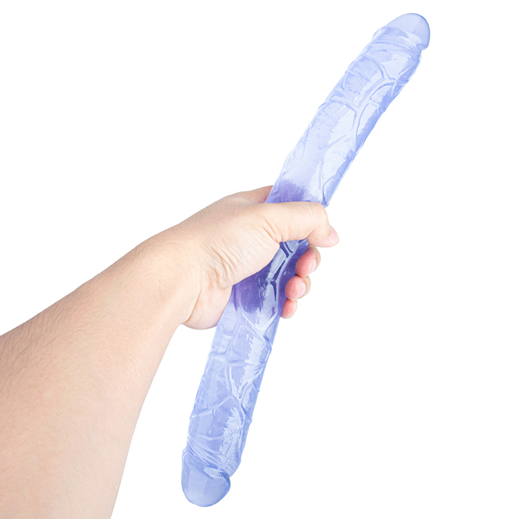 Dildo mostruoso in silicone di colore trasparente con design fantasy per donna, forte ventosa aliena