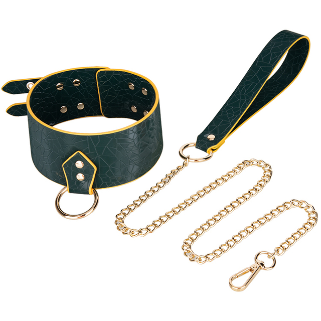 Beliebtes Flame PU-Leder-Bondage-Halsband-Set, Fesselhalsband f&uuml;r den BDSM-Spa&szlig; von Paaren