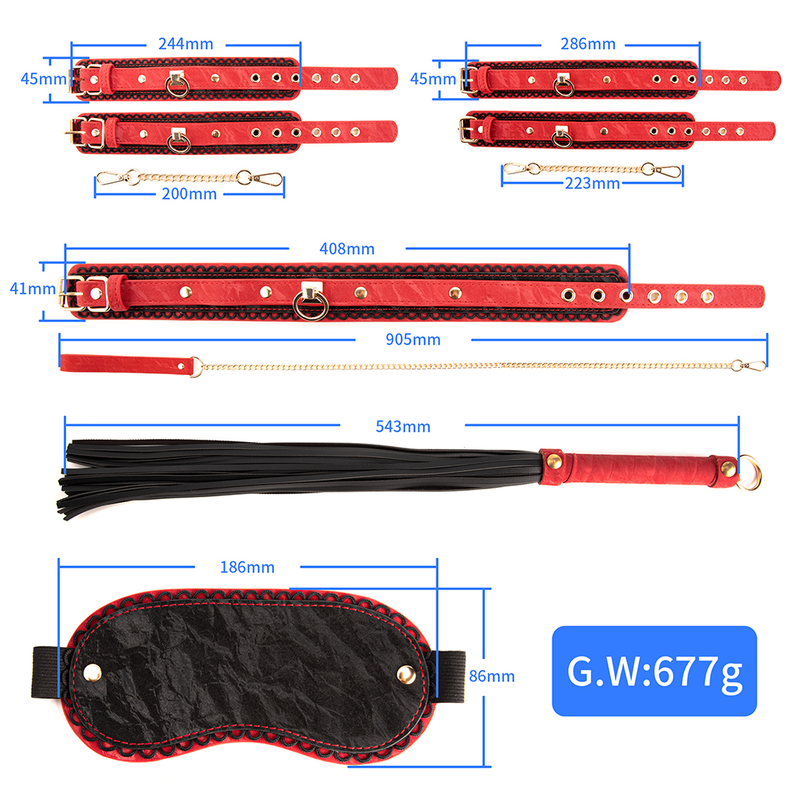 5 pz Kit Fetish Letto Restrizioni Bondage Giocattoli Del Sesso Restrizioni Legato bdsm Bondage Vestito Sexy Flirtare Giocattoli Alternativi Giocattolo Del Sesso Per Adulti