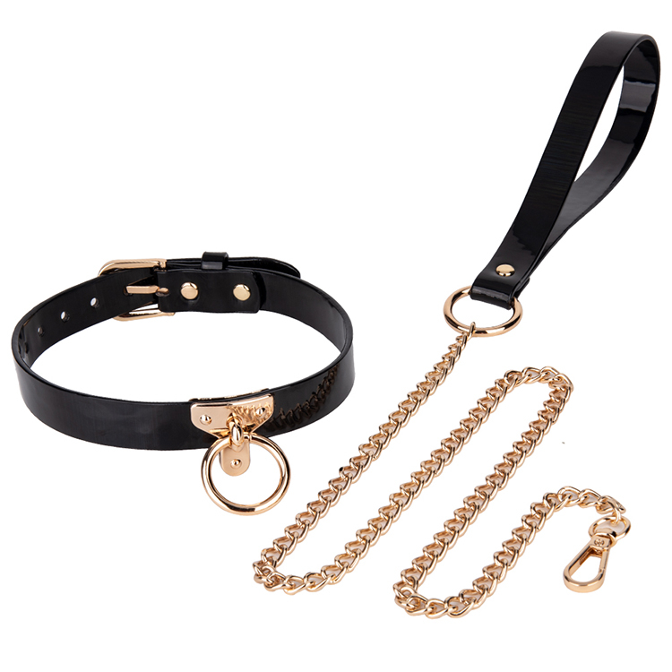BDSM 首輪とチェーンセット ゴシック女性ボンデージキット パンクプレゼント カップルプレイ用