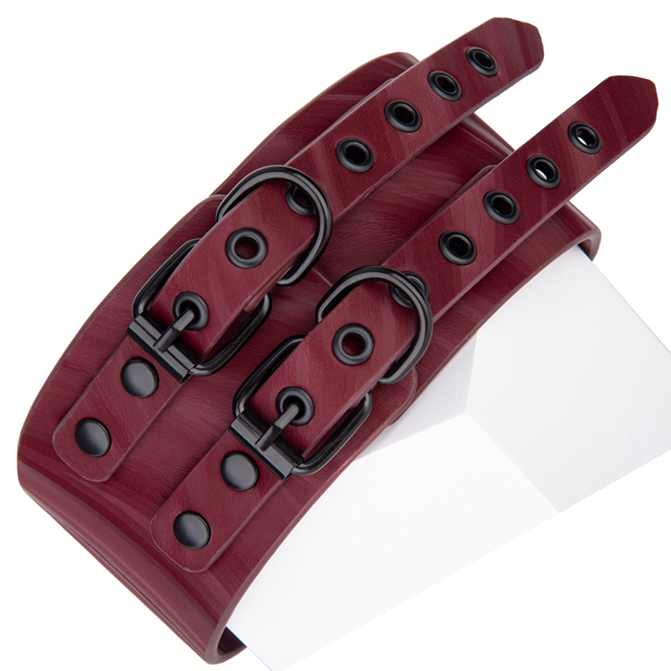 Meistverkauftes Flame PU-Leder-Bondage-Halsband, Fesselhalsband f&uuml;r das BDSM-Spiel von Paaren