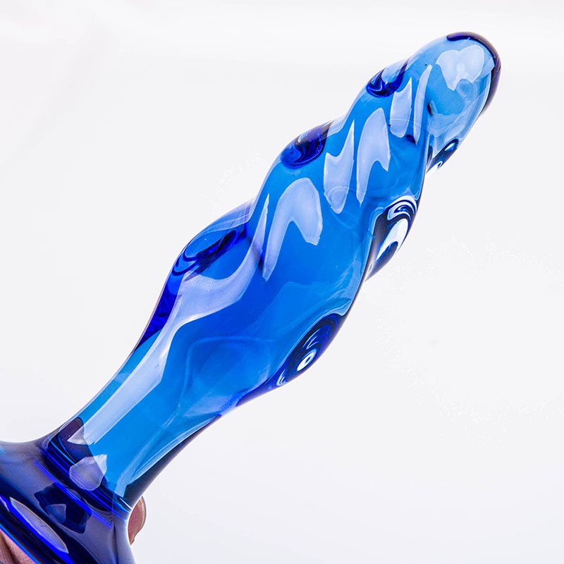 高品質ソフト防水ブルー PVC 小型アナルトレーナーバットプラグアナルマッサージャー大人の大人のおもちゃ