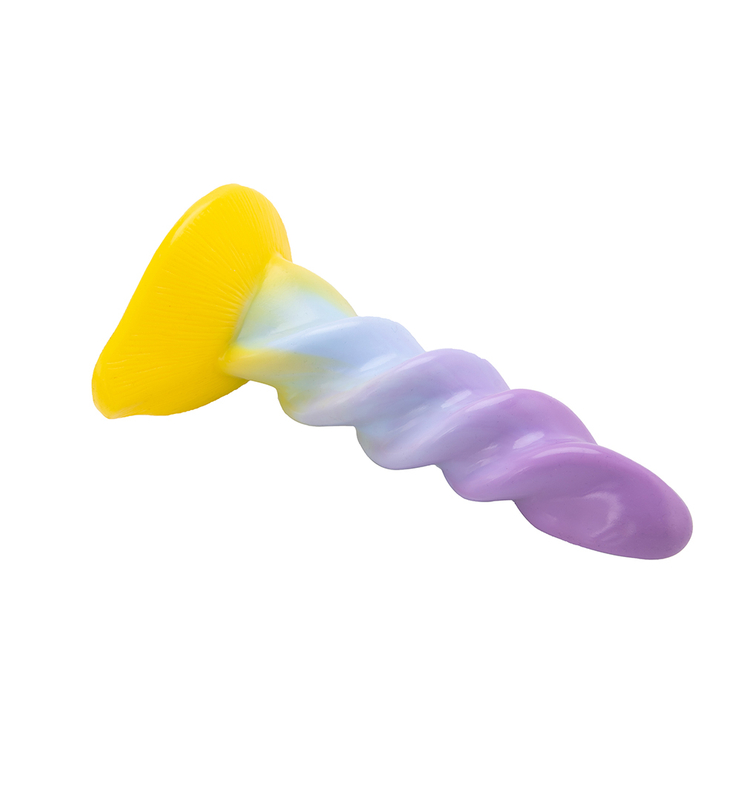Fantasie-Penis-Einhorn-Regenbogen-Silikon-Saugnapf-Dildo