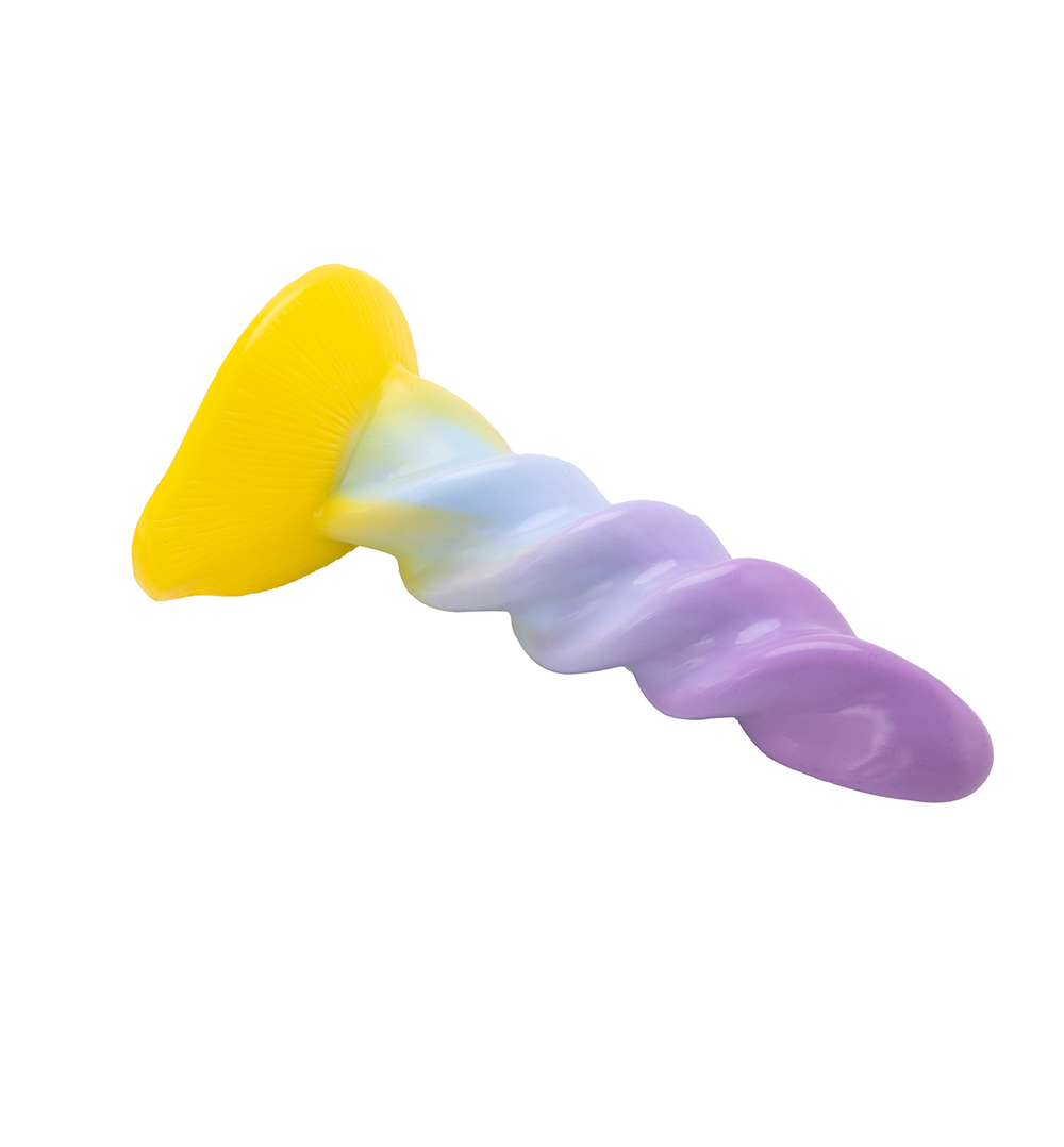 Fantasie-Penis-Einhorn-Regenbogen-Silikon-Saugnapf-Dildo