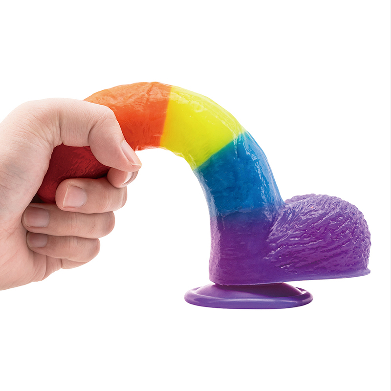 Bunter Regenbogen Soft Jelly Echter Penisdildo weibliche Masturbation 