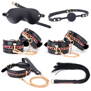 6pcs Fetish Kits Bed Hoofdsteunen Bondage Seksspeeltjes Terughoudendheid Gebonden bdsm Bondage Pak Sexy Flirten Alternatieve Speelgoed Volwassen Seksspeeltje