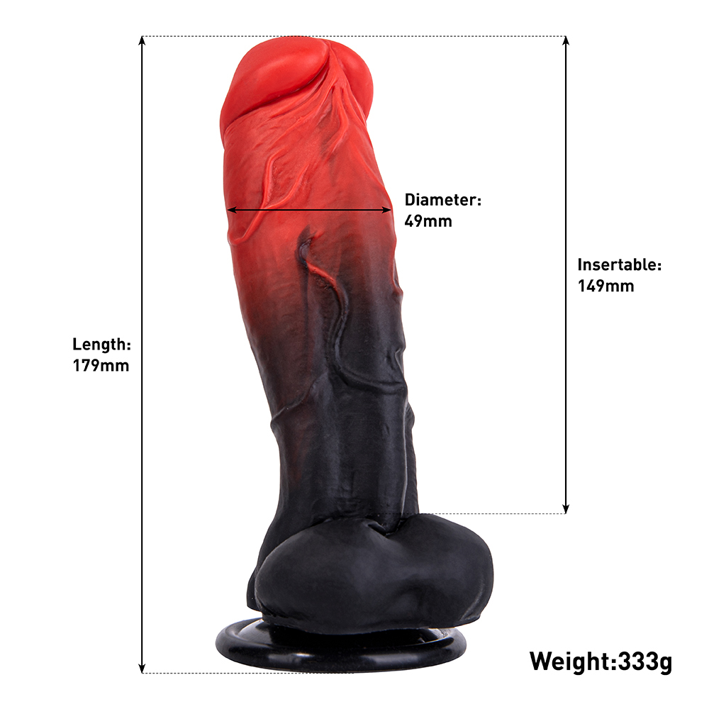 Dildo graduale realistico per il giocattolo del sesso delle donne adulte