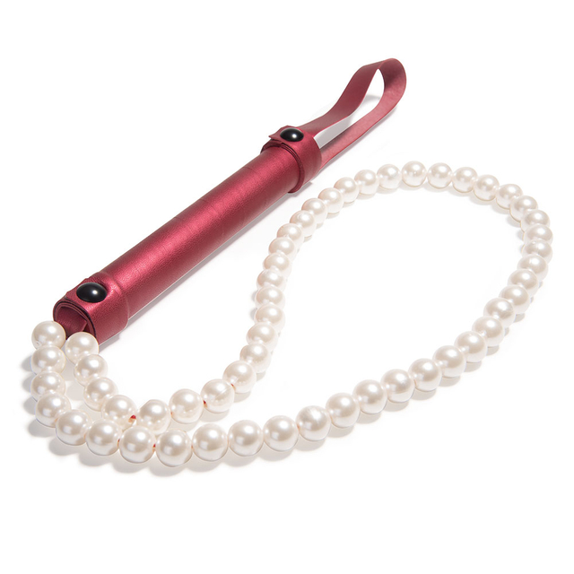 Paddel Weiches Leder Perlenkette Peitsche Fetisch Sexspielzeug PU Peitsche Flogger Produkte 