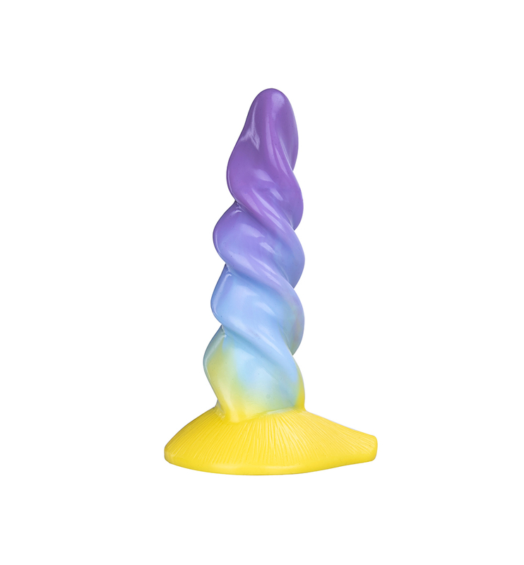 Fantasie-Penis-Einhorn-Regenbogen-Silikon-Saugnapf-Dildo