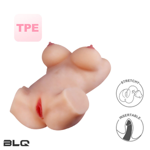 3-in-1-Masturbator f&uuml;r M&auml;nner mit Anus, gro&szlig;en Br&uuml;sten und realistischer interner 3D-Vagina