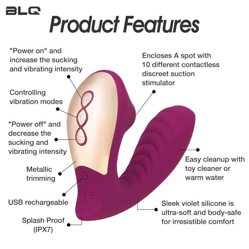 Leistungsstarker G-Punkt-Vibrator und Klitorissauger