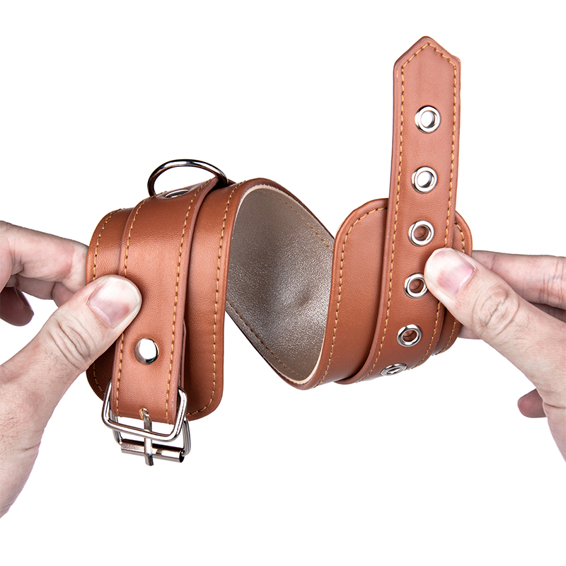 BDSM Schiavo erotico BDSM in pelle PU Polsini per caviglie Cavigliere Gioco sessuale Prodotti SM Giocattoli