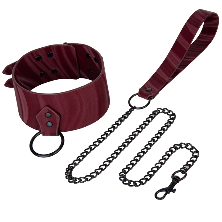 Meistverkauftes Flame PU-Leder-Bondage-Halsband, Fesselhalsband f&uuml;r das BDSM-Spiel von Paaren