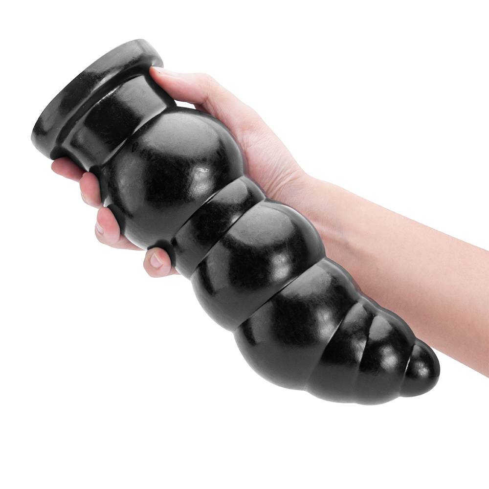 Enorme PVC anale pluggen voor dames en heren, grote zwarte dildo's bij Adult Sex Toy Shop