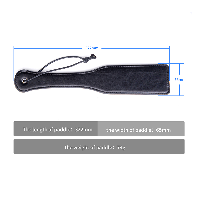 Pagaia in pelle PU premium Design minimalista BDSM Kinky Fetish Pain Play Pagaie per sculacciate in pelle PU