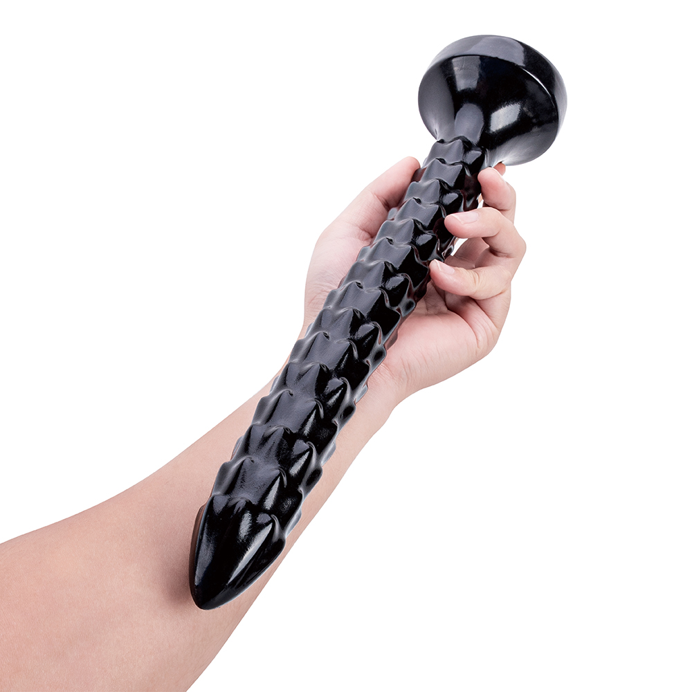 熱い販売のファンシー工場カスタムカップルマッサージおもちゃ卸売黒の長くて薄いディルド