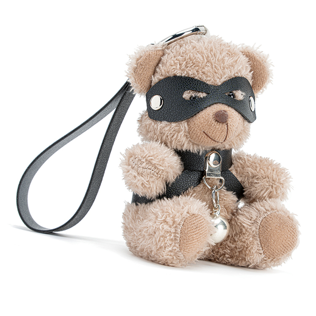 Sleutelhanger PU-leer BDSM-beer met bel