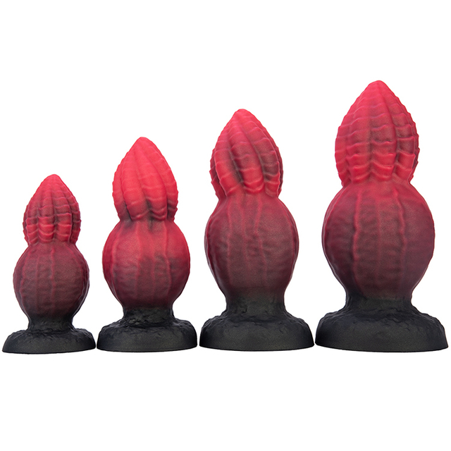 Dildo giocattolo per masturbazione in stile zucca in silicone di colore misto