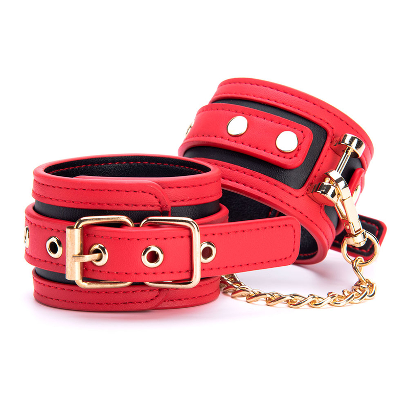 Manette in pelle PU di ritenuta BDSM Giocattoli erotici Bondage SM per adulti